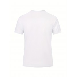 5pcs Multi Color Men's Solid Comfy Cotton Casual T-Shirts Set, Basic Crew Neck Tees For Summer Sports 5pcs Multi Color Men's Solid Comfy Cotton Casual T-Shirts Set, Basic Crew Neck Tees For Summer Sports