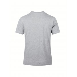 5pcs Multi Color Men's Solid Comfy Cotton Casual T-Shirts Set, Basic Crew Neck Tees For Summer Sports 5pcs Multi Color Men's Solid Comfy Cotton Casual T-Shirts Set, Basic Crew Neck Tees For Summer Sports