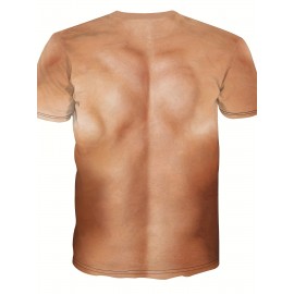 Funny Muscle 3D Pattern Print Men's Graphic T-shirts, Causal Comfy Tees, Short Sleeve Pullover Tops, Men's Summer Outdoor Clothing Funny Muscle 3D Pattern Print Men's Graphic T-shirts, Causal Comfy Tees, Short Sleeve Pullover Tops, Men's Summer Outdoor Clothing