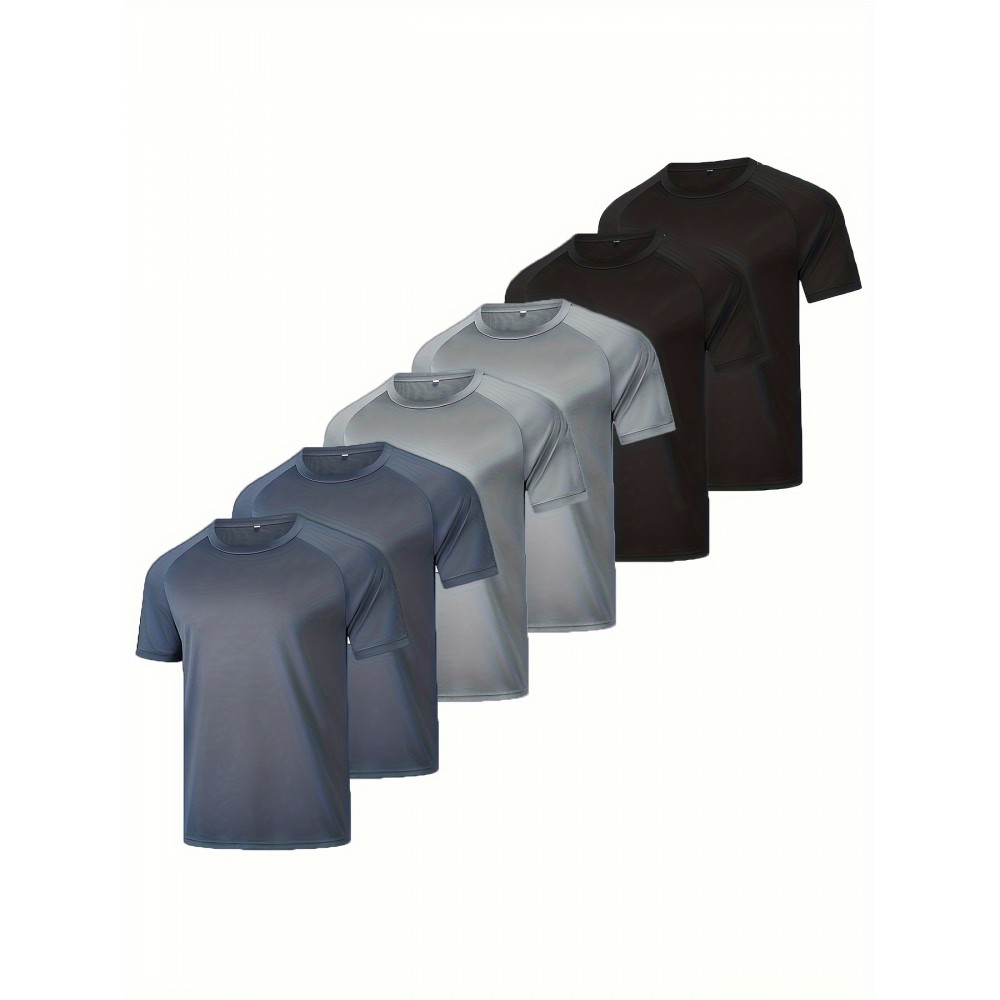 6Pcs Compression Shirts Men Short Sleeve Athletic Cold Weather Baselayer Undershirt Gear Tshirt For Sports Workout 6Pcs Compression Shirts Men Short Sleeve Athletic Cold Weather Baselayer Undershirt Gear Tshirt For Sports Workout