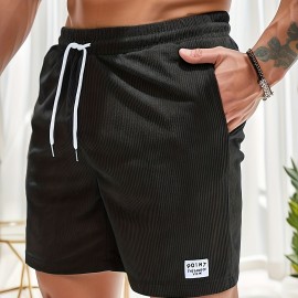 Men's Corduroy Waist Drawstring Comfy Shorts For Summer Men's Corduroy Waist Drawstring Comfy Shorts For Summer