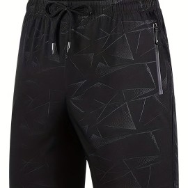 Men's Breathable Shorts With Pockets, Summer Rapid Dry Drawstring Sports Shorts For Running, Fitness, Training Men's Breathable Shorts With Pockets, Summer Rapid Dry Drawstring Sports Shorts For Running, Fitness, Training