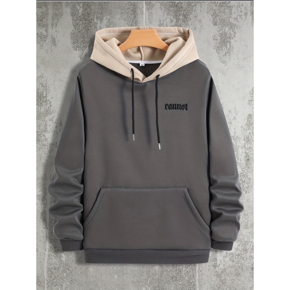 Color Block Cool Hoodies For Men, Men's Casual Graphic Design Hooded Sweatshirt Streetwear For Winter Fall, As Gifts Color Block Cool Hoodies For Men, Men's Casual Graphic Design Hooded Sweatshirt Streetwear For Winter Fall, As Gifts