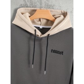 Color Block Cool Hoodies For Men, Men's Casual Graphic Design Hooded Sweatshirt Streetwear For Winter Fall, As Gifts Color Block Cool Hoodies For Men, Men's Casual Graphic Design Hooded Sweatshirt Streetwear For Winter Fall, As Gifts