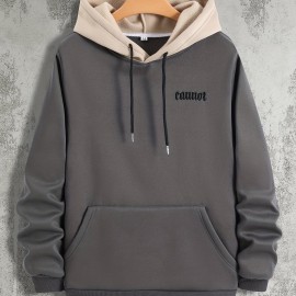 Color Block Cool Hoodies For Men, Men's Casual Graphic Design Hooded Sweatshirt Streetwear For Winter Fall, As Gifts Color Block Cool Hoodies For Men, Men's Casual Graphic Design Hooded Sweatshirt Streetwear For Winter Fall, As Gifts