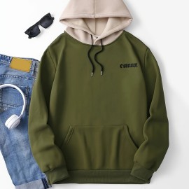 Color Block Cool Hoodies For Men, Men's Casual Graphic Design Hooded Sweatshirt Streetwear For Winter Fall, As Gifts Color Block Cool Hoodies For Men, Men's Casual Graphic Design Hooded Sweatshirt Streetwear For Winter Fall, As Gifts