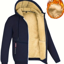 Lamb Velvet Autumn And Winter Sweater Men's Hooded New Trendy Handsome Solid Color Jacket Plus Velvet Thickened Clothes Lamb Velvet Autumn And Winter Sweater Men's Hooded New Trendy Handsome Solid Color Jacket Plus Velvet Thickened Clothes