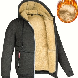 Lamb Velvet Autumn And Winter Sweater Men's Hooded New Trendy Handsome Solid Color Jacket Plus Velvet Thickened Clothes Lamb Velvet Autumn And Winter Sweater Men's Hooded New Trendy Handsome Solid Color Jacket Plus Velvet Thickened Clothes